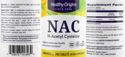 Label for NAC 1,000 mg