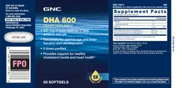 Label for DHA 600