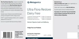 Label for Ultra Flora Restore Dairy Free