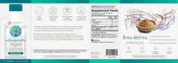 Label for Ashwagandha Liquid Blueberry Flavor