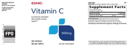 Label for Vitamin C 500 mg