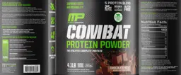 Label for Combat Protein Powder Chocolate Milk