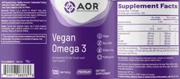 Label for Vegan Omega 3