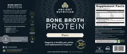 Label for Bone Broth Protein Pure