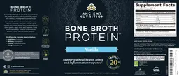 Label for Bone Broth Protein Vanilla