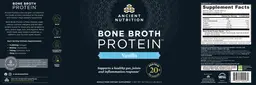 Label for Bone Broth Protein Vanilla