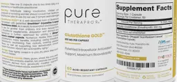 Label for Glutathione Gold 200 mg