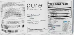 Label for Zinc Defense
