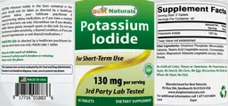 Label for Potassium Iodide 130 mg