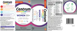 Label for Centrum Silver Women 50+