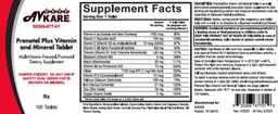 Label for Prenatal Plus Vitamin and Mineral Tablet