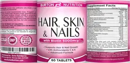 Label for Hair, Skin, & Nails
