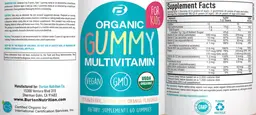 Label for Organic Gummy Multivitamin for Kids