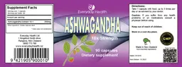 Label for Ashwagandha