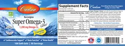 Label for Super Omega-3 Gems 1,200 mg