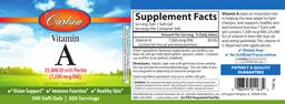 Label for Vitamin A 25,000 IU with Pectin (7,500 mcg RAE)