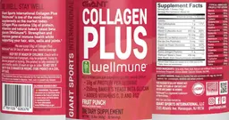 Label for Collagen Plus Wellmune Fruit Punch