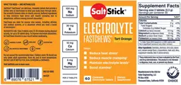 Label for SaltStick Electrolyte Fastchews Tart Orange