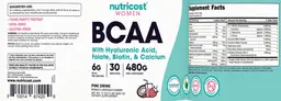 Label for BCAA 6 g Pink Drink