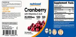 Label for Cranberry 25,000 mg