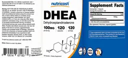Label for DHEA 100 mg