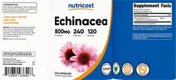 Label for Echinacea 800 mg