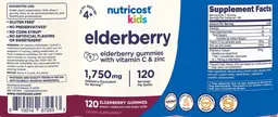 Label for Elderberry Gummies