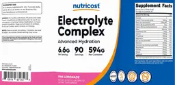 Label for Electrolyte Complex Pink Lemonade
