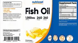 Label for Fish Oil 1,000 mg