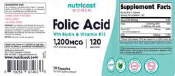 Label for Folic Acid 1,200 mcg