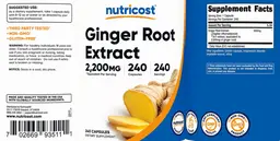 Label for Ginger Root Extract