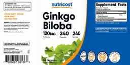 Label for Ginkgo Biloba 120 mg