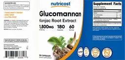 Label for Glucomannan 1,800 mg