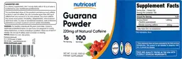 Label for Guarana Powder 1 g