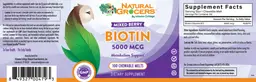 Label for Biotin 5000 mcg Mixed Berry