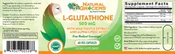 Label for L-Glutathione 500 mg