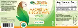 Label for Magnesium Bisglycinate 350 mg
