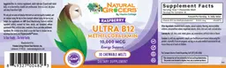 Label for Ultra B12 Methylcobalamin 10,000 mcg Raspberry