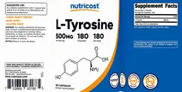 Label for L-Tyrosine 500 mg