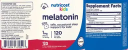 Label for Melatonin 1 mg