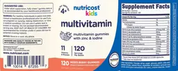 Label for Multivitamin Mixed Berry