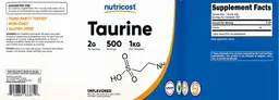 Label for Taurine 2 g Unflavored