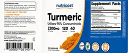 Label for Turmeric 2300 mg