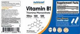 Label for Vitamin B1 100 mg