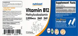 Label for Vitamin B12 2,000 mcg