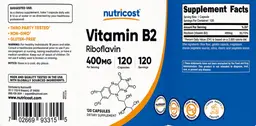 Label for Vitamin B2 400 mg