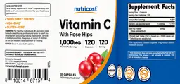 Label for Vitamin C 1,000 mg with Rose Hips