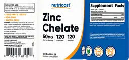 Label for Zinc Chelate 50 mg