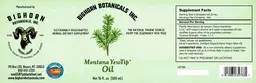 Label for Montana YewTip Oil