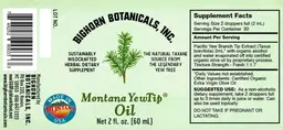Label for Montana YewTip Oil